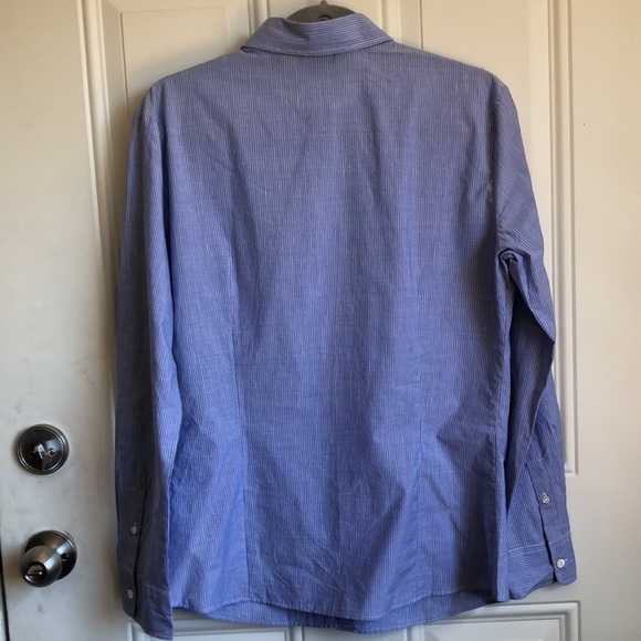 NMT FACONNABLE LADIES BLUE DRESS SHIRT EUR44 US12 DESIGNED IN FRANCE - Picture 2 of 14